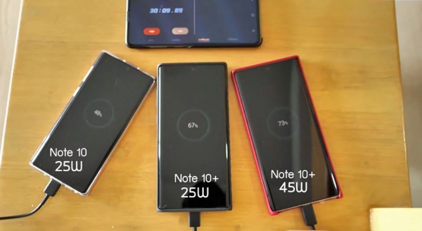 Samsung Galaxy Note 10+ fast charging testing, is the 45W charger needed?